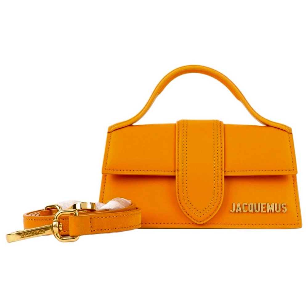 JACQUEMUS Le Bambino leather handbag in Bold Orange Mini Bag
